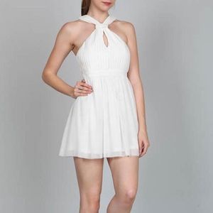 Ark & co white halter mini dress! Great for prom/parties. Worn only once